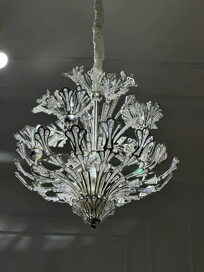 French Style Floral Crystal Chandelier