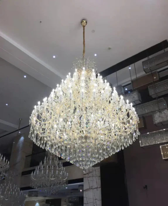 Lustre en cristal extra large à plusieurs niveaux pour hôtel/restaurant