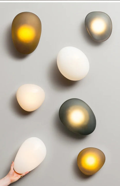 Creative Nordic Style Pebble Wall Light Fixture Sconce Wall Lamp