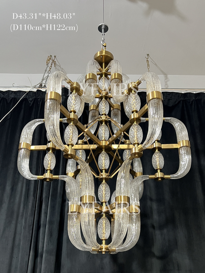 Lampadario in vetro moderno per soggiorno/sala da pranzo/isola della cucina/camera da letto