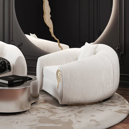 Poltrona moderna di lusso con goccia d'acqua dorata
