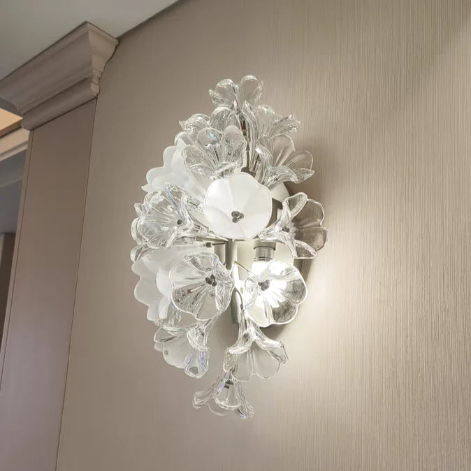 Moderna lampada da parete in vetro creativo Jasmine 