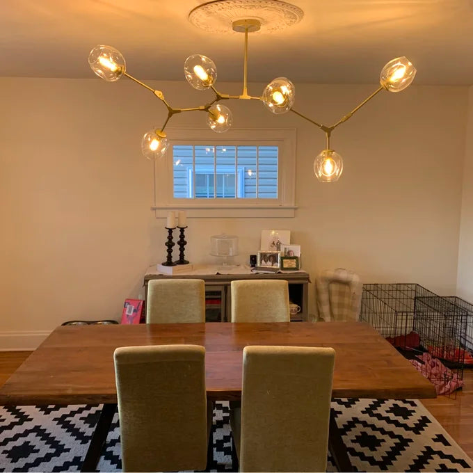 Extra Large Industrial Fashion Branch Multiple Glass Pendant Chandelier for Living/Dining Room