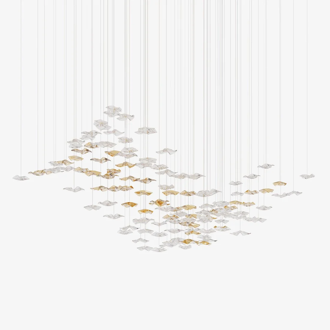Modern Floating Starfish Glass Chandelier for High Ceiling /Hotel/Restaurant