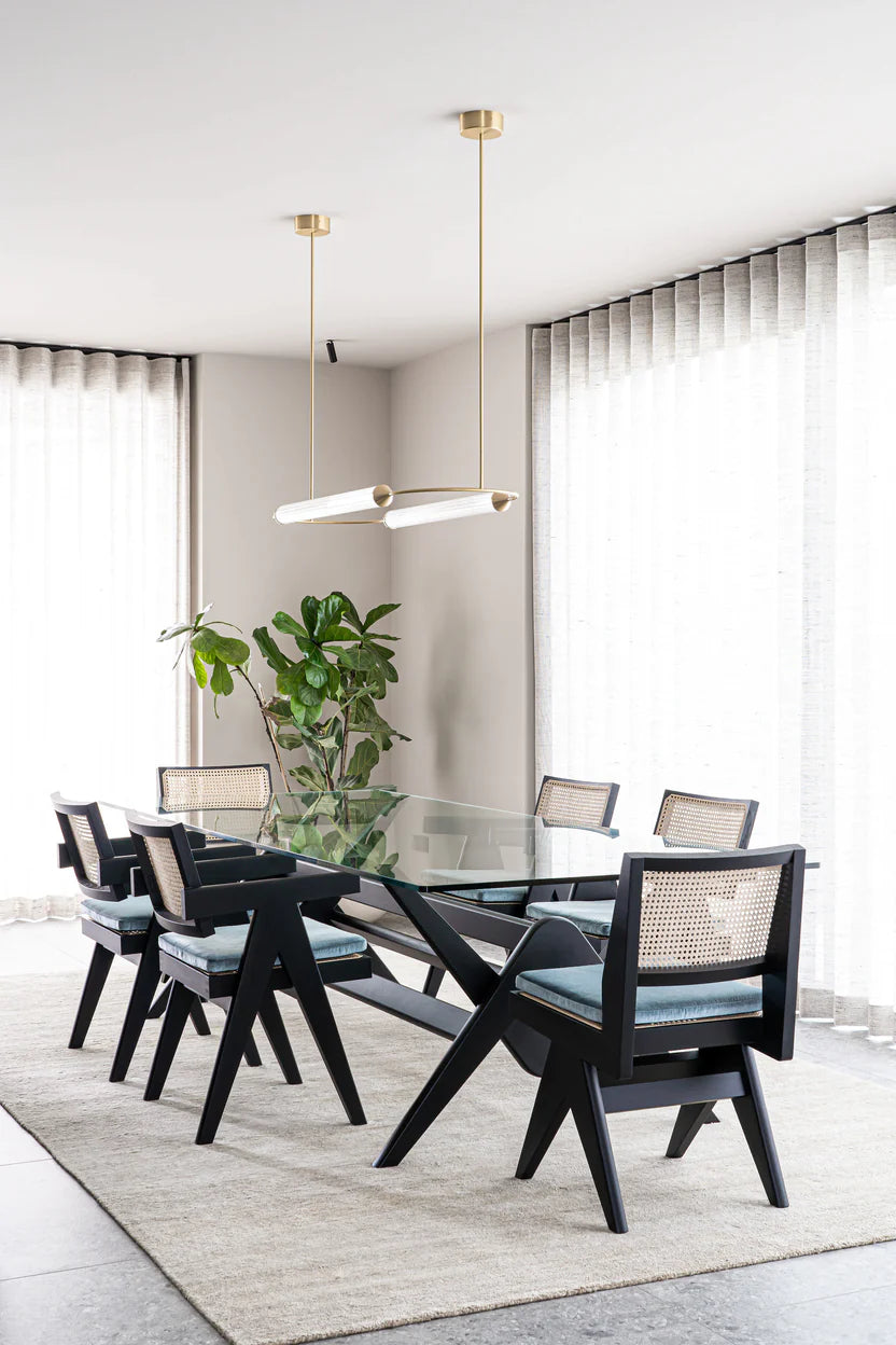MInimalism Brass Ellipse Horizontal Extra Large LED Chandelier for Kitchen Island/Dining Room