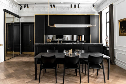 MInimalism Brass Ellipse Horizontal Extra Large LED Chandelier for Kitchen Island/Dining Room