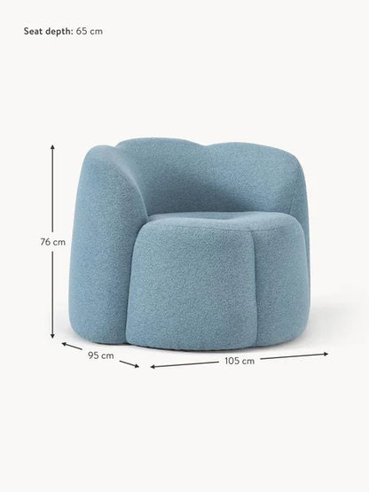 Soft Sofa Chair in White/Blue/Pink Color