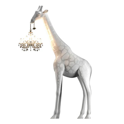 Lampada da terra a forma di giraffa con scultura di animali di design creativo