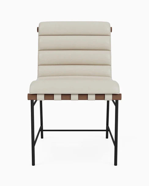 Boucle/Leather Dining Chairs