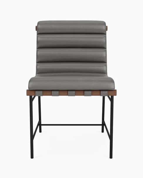 Boucle/Leather Dining Chairs