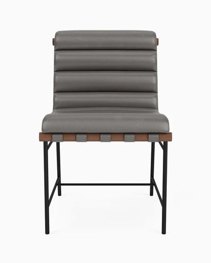 Boucle/Leather Dining Chairs