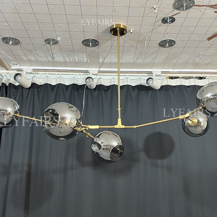 Extra Large Industrial Fashion Branch Multiple Glass Pendant Chandelier for Living/Dining Room