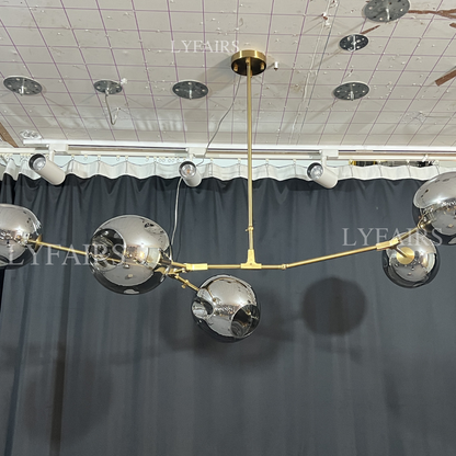 Extra Large Industrial Fashion Branch Multiple Glass Pendant Chandelier for Living/Dining Room