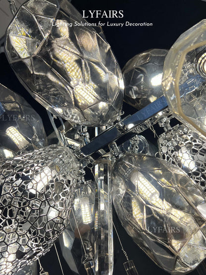 Lustre moderne en forme de verre à vin, luminaire de luxe italien pour salle à manger, salon, duplex, villa, restaurant