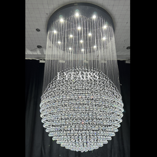 Lustre moderne en cristal en forme de goutte d'eau pour salon, escalier ou hall d'entrée