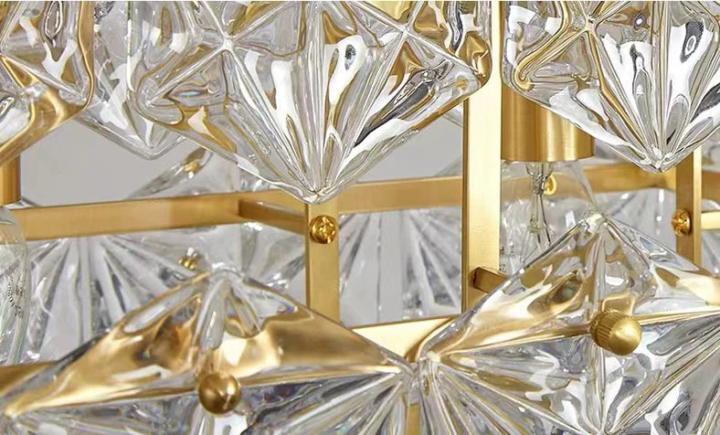 Modern Rectangle Crystal Pendant Chandelier for Dining Table/Kitchen Island/Bar