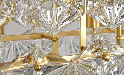 Modern Rectangle Crystal Pendant Chandelier for Dining Table/Kitchen Island/Bar
