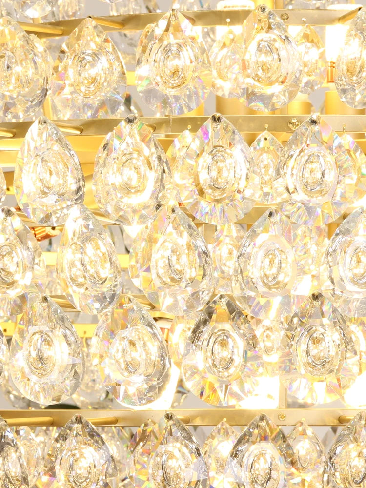 Nouveau lustre moderne en cristal à plusieurs niveaux pour salon/salle à manger/chambre/café