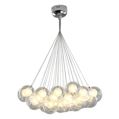 Lampadario moderno con sfere di vetro e luci a bolla di grandi dimensioni per soggiorno/sala da pranzo/negozio di abbigliamento 