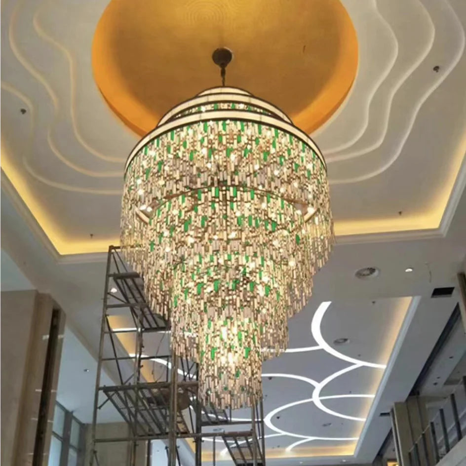 Nouveau lustre moderne en cristal à plusieurs niveaux pour salon/salle à manger/chambre/café