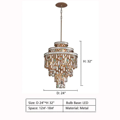 Nouveau lustre moderne en cristal à plusieurs niveaux pour salon/salle à manger/chambre/café