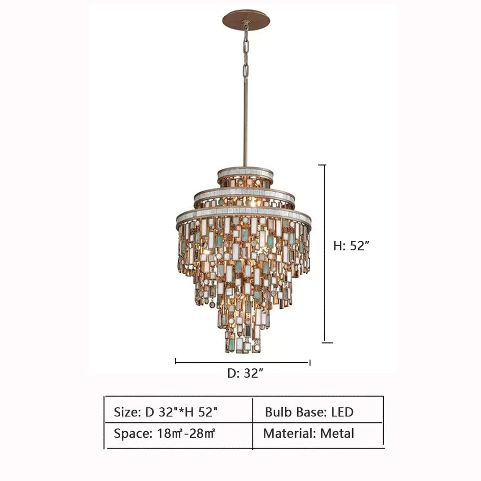 Nouveau lustre moderne en cristal à plusieurs niveaux pour salon/salle à manger/chambre/café