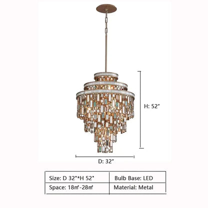 Nouveau lustre moderne en cristal à plusieurs niveaux pour salon/salle à manger/chambre/café