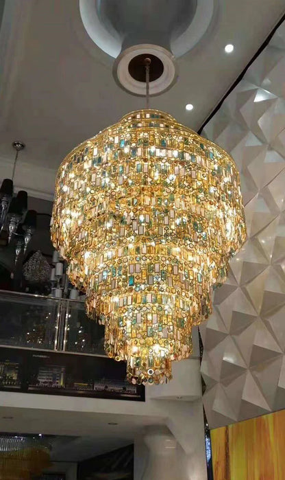 Nouveau lustre moderne en cristal à plusieurs niveaux pour salon/salle à manger/chambre/café