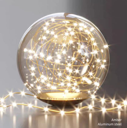 Modern Round Full Sky Star Light Transparent Glass Ball Chandelier for Living/Dining Room/Bedroom