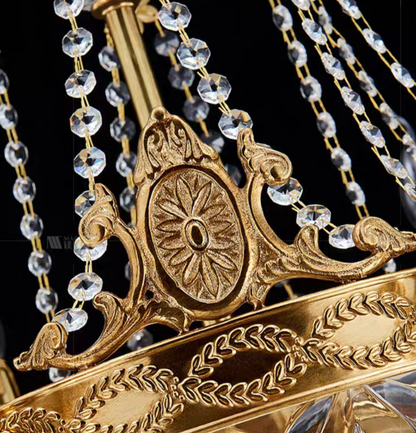 European Style Luxury Crystal Pendant Candle Chandelier for Living Room/Foyer/Entries/Hallway