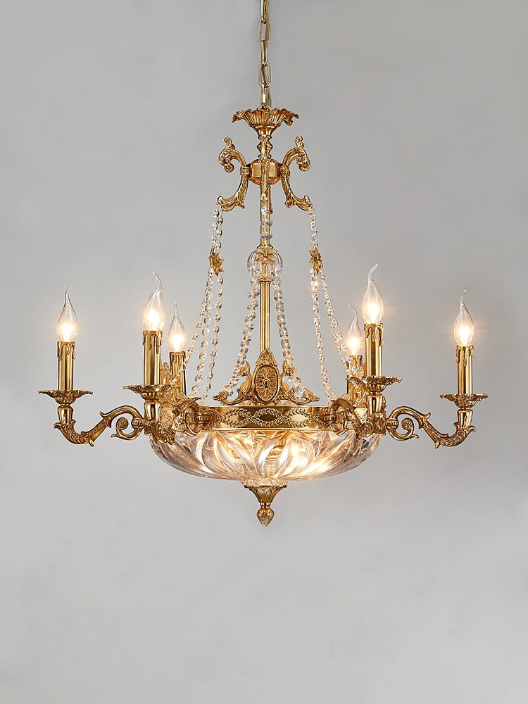 European Style Luxury Crystal Pendant Candle Chandelier for Living Room/Foyer/Entries/Hallway