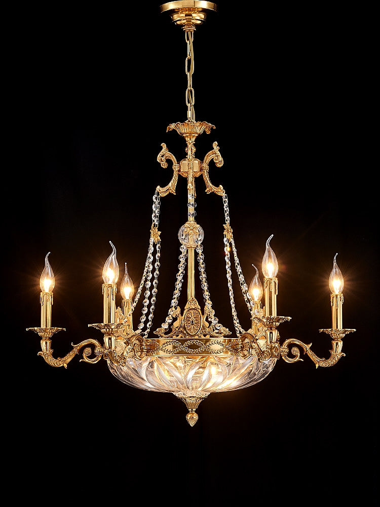 European Style Luxury Crystal Pendant Candle Chandelier for Living Room/Foyer/Entries/Hallway