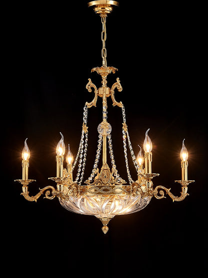European Style Luxury Crystal Pendant Candle Chandelier for Living Room/Foyer/Entries/Hallway