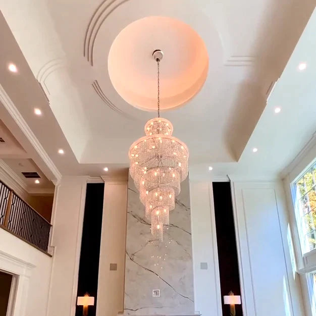 Extra Large Spiral Crystal Chandelier for Staircase/Foyer/Living room ...