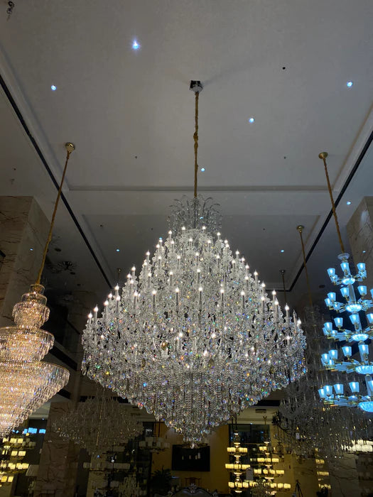 Lustre en cristal extra large à plusieurs niveaux pour hôtel/restaurant