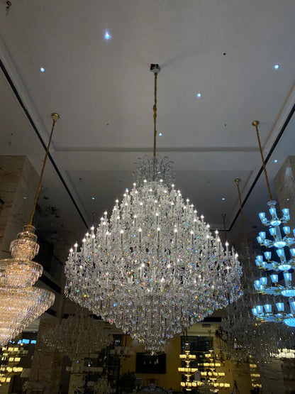Lustre en cristal extra large à plusieurs niveaux pour hôtel/restaurant