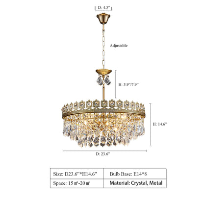 Lampadario di cristallo di lusso creativo, stile di design, forma rotonda/ovale irregolare, per camera da letto/soggiorno/sala da pranzo