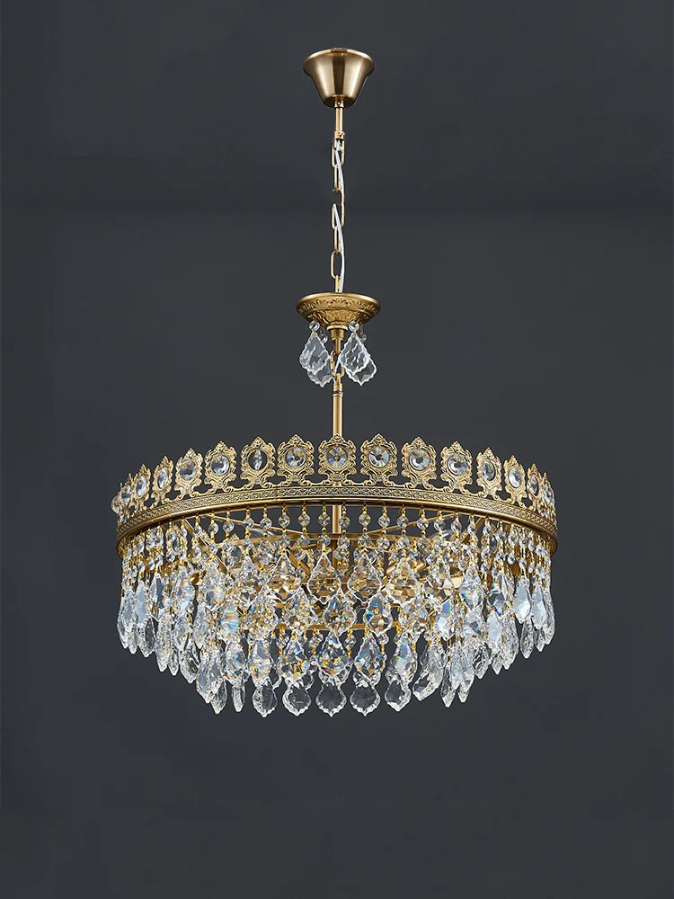 Lampadario di cristallo di lusso creativo, stile di design, forma rotonda/ovale irregolare, per camera da letto/soggiorno/sala da pranzo