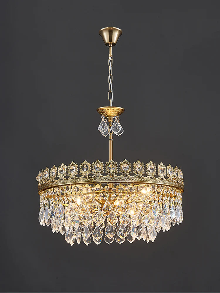 Lampadario di cristallo di lusso creativo, stile di design, forma rotonda/ovale irregolare, per camera da letto/soggiorno/sala da pranzo