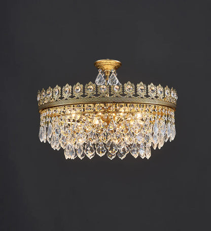 Lampadario di cristallo di lusso creativo, stile di design, forma rotonda/ovale irregolare, per camera da letto/soggiorno/sala da pranzo