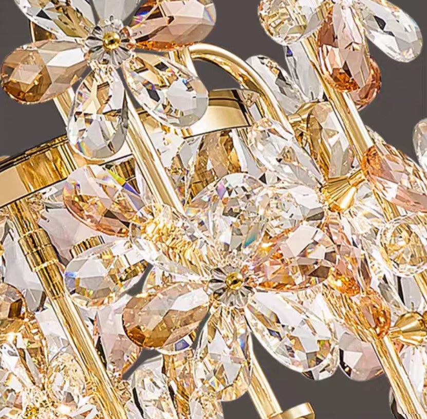 Designer Model Modern Light Luxury Flower Pendant Chandelier Suit for Living/Dining Room/Bedroom