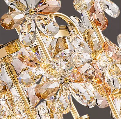 Designer Model Modern Light Luxury Flower Pendant Chandelier Suit for Living/Dining Room/Bedroom