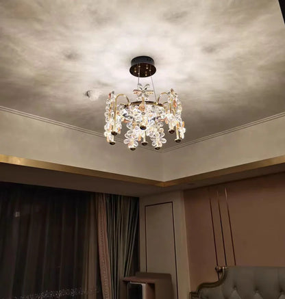 Designer Model Modern Light Luxury Flower Pendant Chandelier Suit for Living/Dining Room/Bedroom