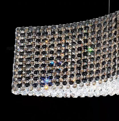 Oversized Luxury Curvilinear Crystal Pendant Chandelier for Dining Room/Kitchen Island/Living Room
