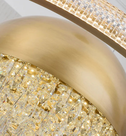 Lustre planétaire de luxe léger en finition laiton pour salle à manger