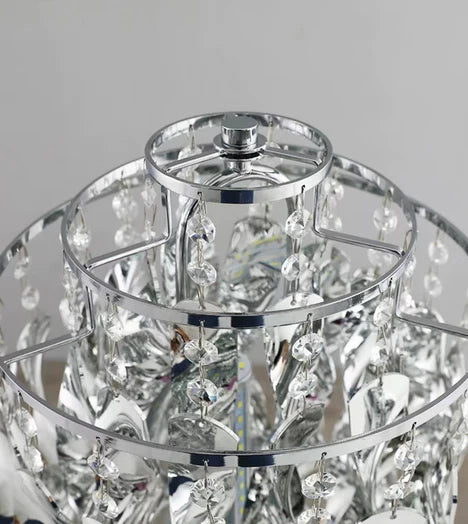 Post-modern Waterfall Spiral Floor Lamp in Chrome Finish for Living Room/Bedside