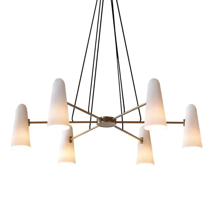 Modern Style Round Cone Glass Chandelier for Bedroom/Living Room/Dining Room