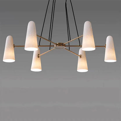 Modern Style Round Cone Glass Chandelier for Bedroom/Living Room/Dining Room