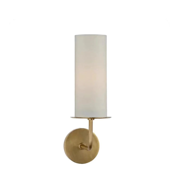 Modern Style Minimalism White Shades Chandelier/Wall Light in Brass