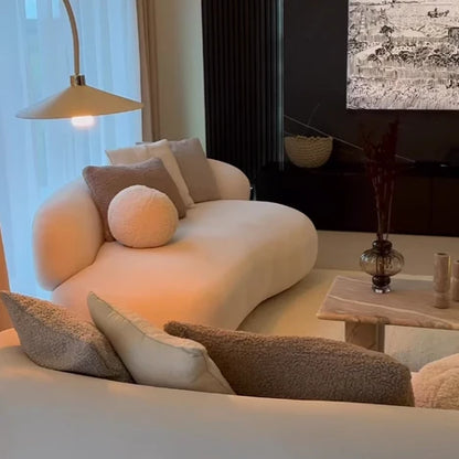 Minimalist Fabric Hot Dog Sofa for Living Room/Bedroom